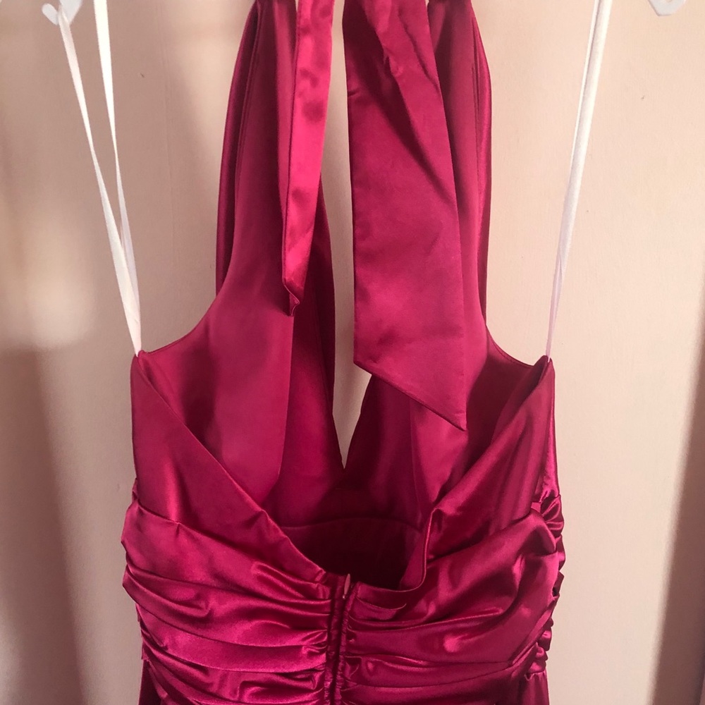 Satin dress.